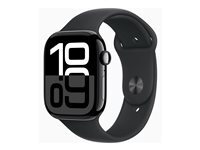 Apple Watch Series 10 (GPS) - aluminium noir jais - montre intelligente avec bande sport - noir - 64 Go