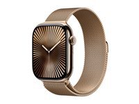 Apple Watch Series 10 (GPS + Cellular) - titane dor - montre intelligente avec boucle milanaise - or - 64 Go