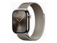 Apple Watch Series 10 (GPS + Cellular) - titanium naturel - montre intelligente avec boucle milanaise - naturel - 64 Go