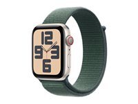 Apple Watch SE (GPS + Cellular) 2e gnration - aluminium droit - montre intelligente avec boucle sport - vert lac - 32 Go