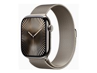 Apple Watch Series 10 (GPS + Cellular) - titanium naturel - montre intelligente avec boucle milanaise - naturel - 64 Go