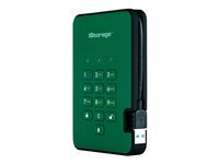 iStorage diskAshur² Disque dur chiffré 4 To externe portable USB 3.1 5400 toursmin mémoire tampon : 8 Mo FIPS 197 256 bit AES XTS anglais Conformité TAA