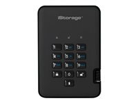 iStorage diskAshur² - Disque dur - chiffré - 5 To - externe (portable) - USB 3.1 Gen 1 - 5400 tours/min - mémoire tampon: 8 Mo - AES 256 bits, FIPS 197 - noir fantôme - Conformité TAA