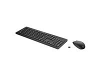 HP 235 - ensemble clavier et souris - disposition a 3 zones, deplacement de touche a faible profil full size - Francais - noir - Smart Buy Peripherique d'entree