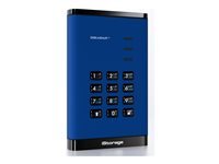 iStorage diskAshur³ - Disque dur - chiffré - 2 To - externe (portable) - USB 3.2 Gen 1 - 256-bit AES-CBC, 256-bit AES-XTS, AES-ECB, FIPS 140-3 Level 3 - diamant noir - Conformité TAA