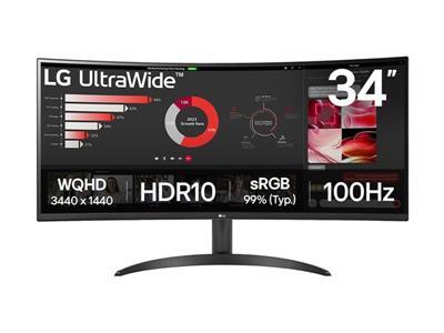 LG UltraWide 34WR50QK-B - cran LED - incurv - 34" - HDR