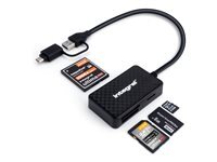 Integral MultiCard Reader - Lecteur de carte - 4 en 1 (microSD, SD, CF, MS Duo, MS PRO Duo) - USB 3.2 Gen 1 / USB-C