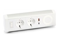 Urban Factory POWEE Desk - coupe-circuit avec chargeur sans fil - blanc