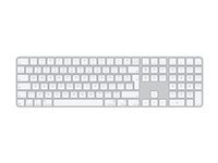 Apple Magic, Avec fil &sans fil, USB + Bluetooth, QWERTY, Blanc MXK73Z/A
