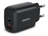 Chargeur secteur Philips 18W 1 port USB-Type C et 1 USB-A