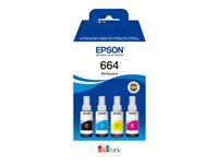 Epson EcoTank 664 - pack de 4 - noir, jaune, cyan, magenta - original - recharge d'encre