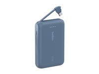 Belkin BOOST CHARGE banque d'alimentation - avec cable integre - 24 pin USB-C - 20 Watt