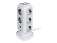 Verbatim EUPT-01 - coupe-circuit - multiprise europenne 15-en-1 - 3600 Watt