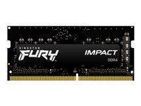 Kingston FURY Impact - DDR4 - kit - 32 Go: 2 x 16 Go - SO DIMM 260 broches - 1600 MHz / PC4-25600 - memoire sans tampon