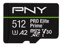 Pny Carte microSD PRO Elite Prime 512 Go Classe 10 UHS-I U3 V30 A2