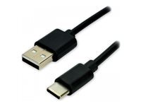C�ble USB 2.0 Type C m�le/Type A m�le Charge&Data - Noir - 1.50m