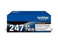 Brother TN247BK TWIN - pack de 2 - a rendement eleve - noir - original - cartouche de toner