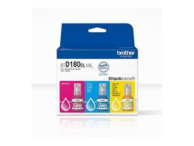 Brother BTD180CL Multipack - pack de 3 - jaune, cyan, magenta - original - recharge d\'encre