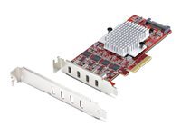 Startech.com Rouge Carte Pcie Usb-C 4 Ports, Usb 3.2 10 Gbit/S, Carte D'extension Pci Express Usb-C, 4 Contrôleurs Usb Indépendants, Carte Pcie Usb Type-C, Windows/Linux/Macos, Conforme Taa - Neuf - Image 6
