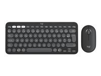 Logitech Pebble 2 Combo - ensemble clavier et souris - AZERTY - Francais - graphite ton sur ton Peripherique d'entree