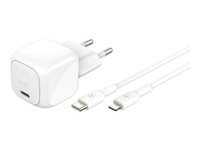 Belkin BOOST CHARGE adaptateur secteur - compact - 24 pin USB-C - 30 Watt - avec Cble USB-C vers Lightning (1m)