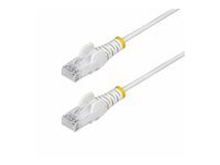 StarTech.com 1.5m White Slim CAT6 Ethernet Cable, Snagless, 28AWG, LSZH - cordon de raccordement - 1.5 m - blanc