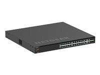NETGEAR M4350 24M4X4V Commutateur C3 Géré 24 x 10010002.5G PoE++ + 4 x 10010002.5G5G10G PoE++ + 4 x 25 Gigabits SFP28 flux d'air de 'avant vers 'arrière de bureau... - vue 2