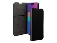 Bigben Ãtui folio iPhone 17 noir effet saffiano porte-cartes et stand