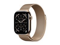 Apple Watch Series 11 (GPS + Cellular) - titane dor - montre intelligente avec boucle milanaise - or - 64 Go
