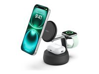 Belkin UltraCharge Pro support de chargement sans fil - 3-en-1, Qi2 - + adaptateur secteur - 25 Watt