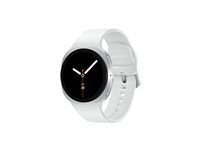 Samsung Galaxy Watch8 - argent - montre intelligente avec bande sport - blanc - 32 Go