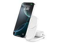 Belkin UltraCharge support de chargement sans fil - 2-en-1, Qi2, magntique, pliable - + adaptateur secteur - 24 pin USB-C - 25 Watt