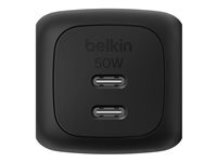 Belkin Chargeur USB C Multiple Chargeur Secteur GaN 2 Ports Recharge Rapide pour MacBook iPhone 17 iPad Pro Chromebook Galaxy S25 Ultra Pixel 10 etc. Accessoires de Voyage