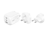 Belkin Chargeur Secteur 2x USB C + 1x USB A + + + Kit adaptateur de voyage