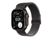 Apple Watch Ultra 3 GPS + Cellular 49 mm Titane Noir Bracelet Milanais en Titane Noir L