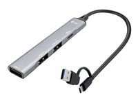 i-Tec - concentrateur (hub) - USB-C/USB-A, metal - 4 ports