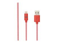 WE Powered BY Samsung Câble USB - 1 m - Nylon tressé - Rouge et blanc - Lightning