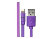 WE - Câble Lightning - Lightning mâle pour USB mâle - 1 m - violet - plat