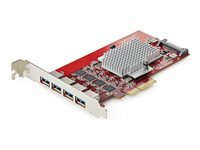 Startech.com Rouge Startech - Adaptateur Usb - Pcie 3.0 X4 Profil Bas - Usb 3.2 Gen 2 X 4 - Conformité Taa - Image 2
