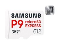 Samsung Carte microSDXC Express - 512 Go - P9 Express - 800 Mo/s - Classe 10 - Antimagnétique - Étanche