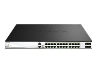D Link DXS 3130 28P Commutateur C3 Géré 24 x 12.5510GBase T PoE++ + 4 x 10 Gigabit / 25 Gigabit SFP28 Montable sur rack PoE++ - vue 2