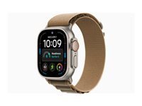 Apple Watch Ultra 4 - titanium naturel - Oui montre intelligente avec Boucle Alpine - desert - 64 Go