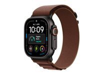 Apple Watch Ultra 4 - titane noir - Oui montre intelligente avec Boucle Alpine - bordeaux - 64 Go