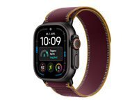 Apple Watch Ultra 4 - titane noir - Oui montre intelligente avec Boucle Trail - bordeaux - 64 Go