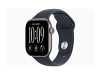 Apple Watch Series 12 (GPS) - espace gris en aluminium - montre intelligente avec bande sport - bleu marin - 64 Go