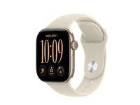 Apple Watch Series 12 (GPS + Cellular) - aluminium dore clair - montre intelligente avec bande sport - sable - 64 Go