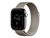 Apple Watch Series 12 (GPS + Cellular) - titanium naturel - montre intelligente avec boucle milanaise - naturel - 64 Go
