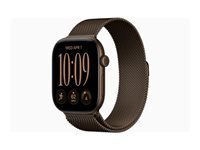 Apple Watch Series 12 (GPS + Cellular) - aluminium bronze fonce - montre intelligente avec boucle milanaise - dark bronze - 64 Go
