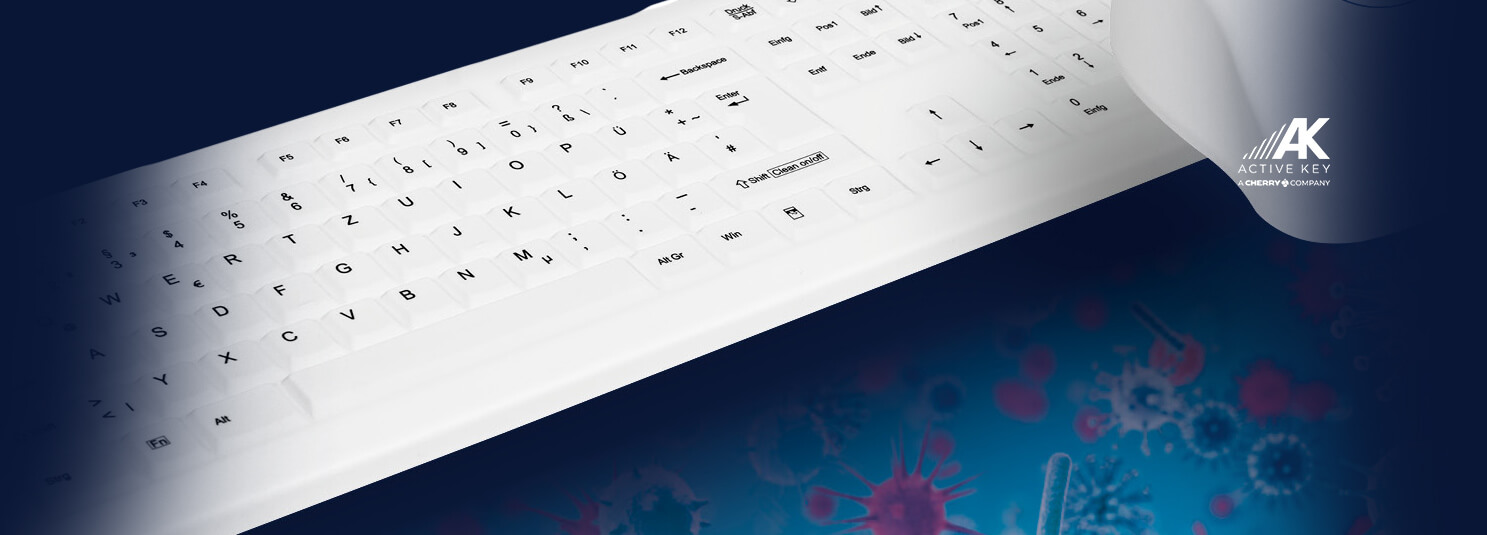 Clavier filaire lavable Cherry AK-C8 100F blanc
