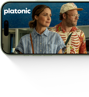 iPhone 17, face avant, affichant la srie Apple TV+ Platonic